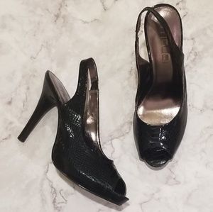 [Moda Spana] "Quincy" Black Slingback Heels